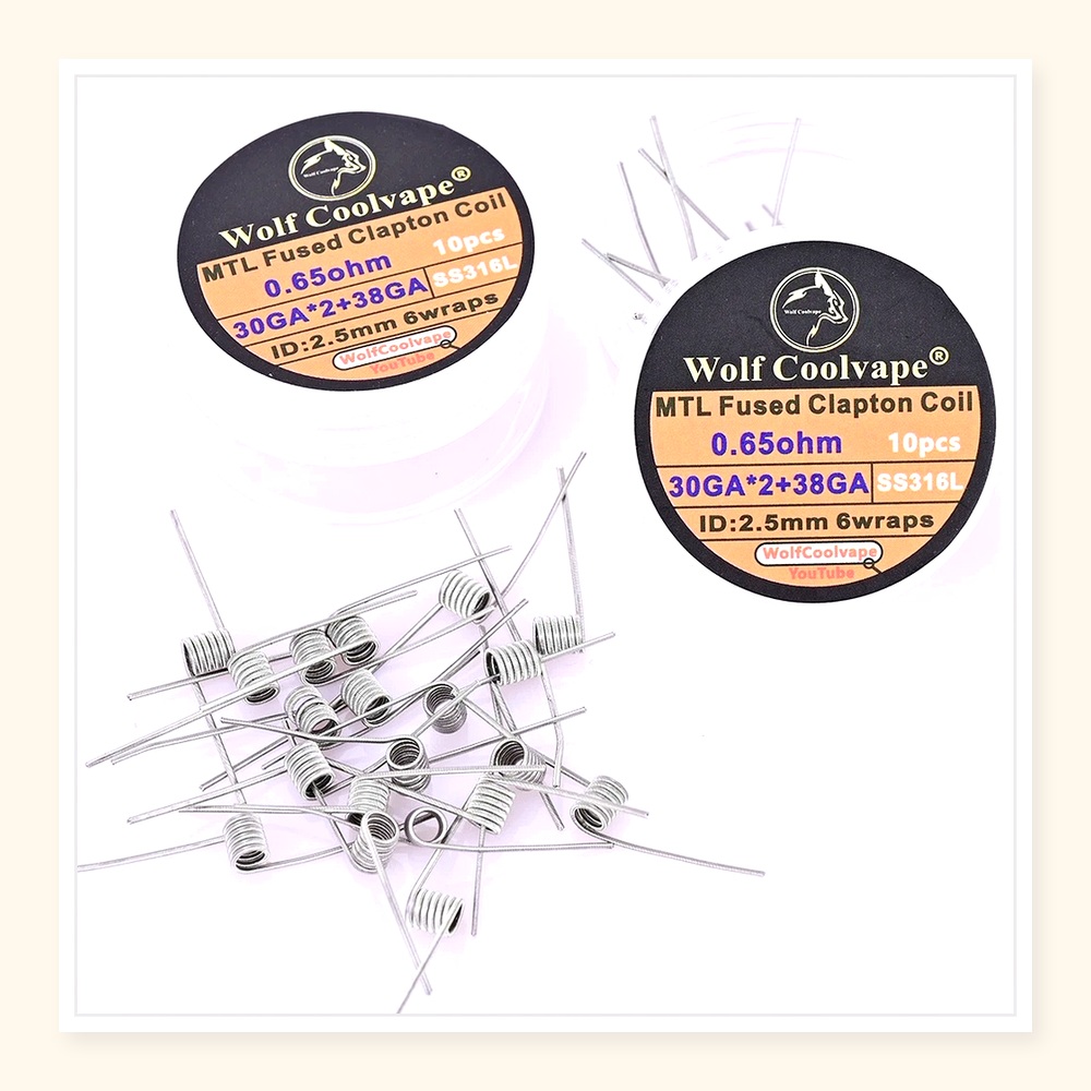 10pcs Wolfcoolvape MTL Fused C - Vape Coil Replacement 评论和价格
