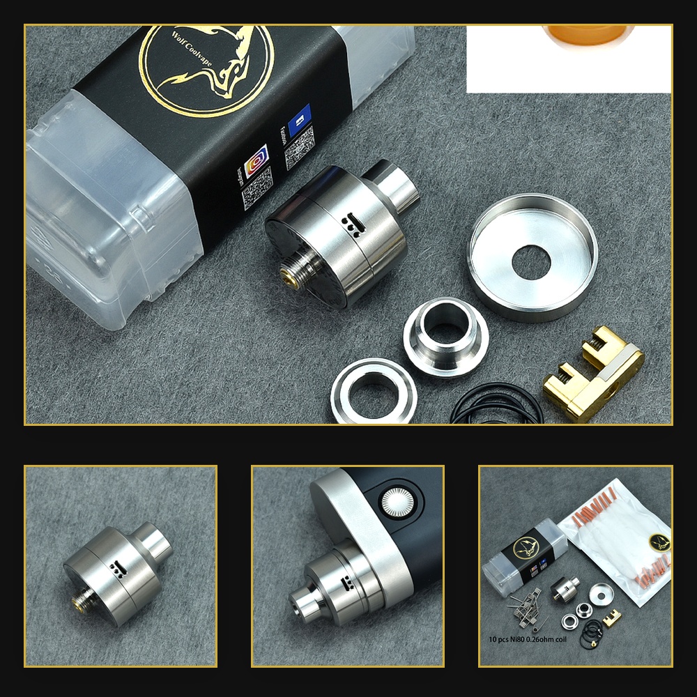 Wolfcoolvape Nisshoku RDA Atom - Accessories For Vaping 评论和价格